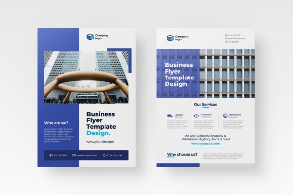 跨国集团公司简介传单设计模板 Business Flyer