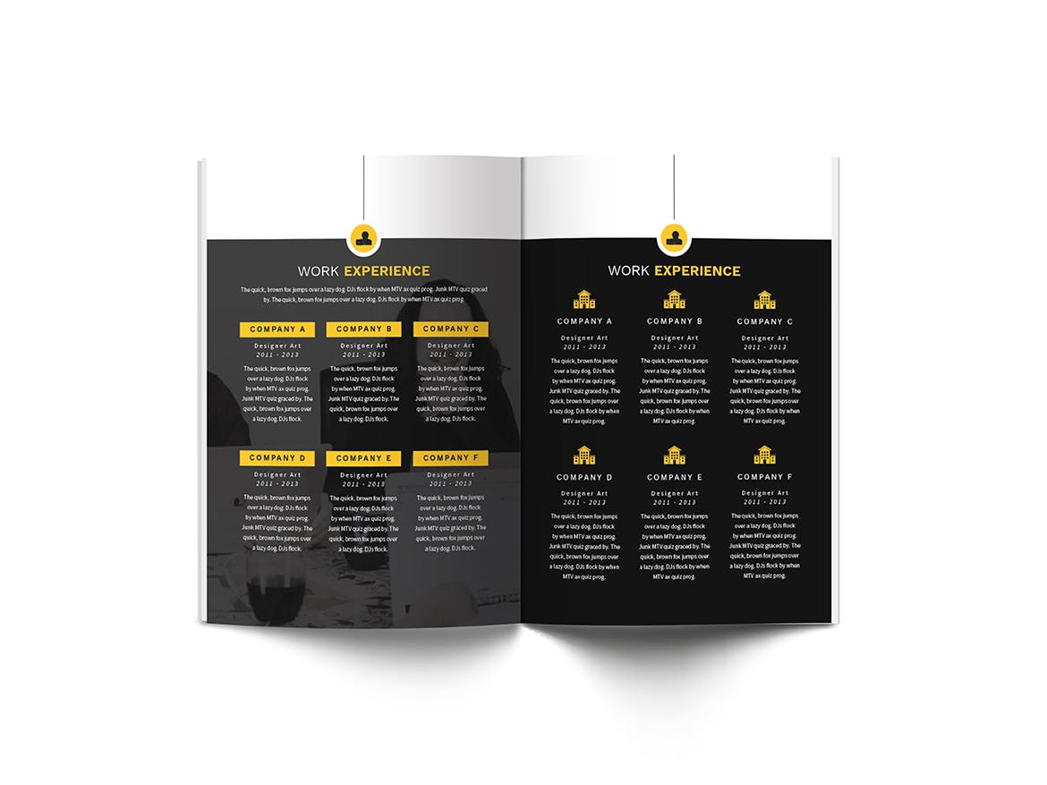 A4尺寸规格个人简历画册设计模板 Atery Resume CV A4 Brochure Template插图(8)