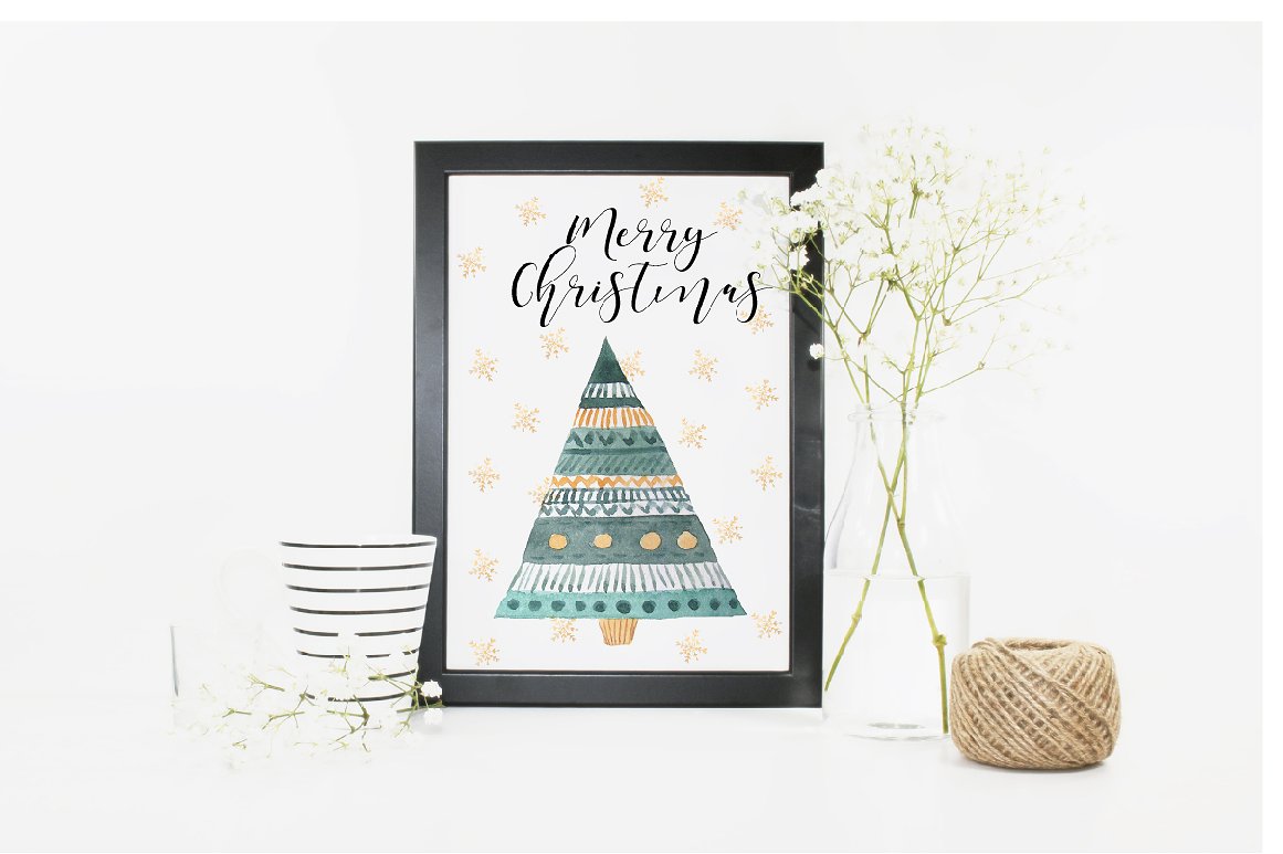 手绘可爱的冬季水彩素材合辑下载 BUNDLE Winter Hygge Watercolor Kit [png,jpg] 1.30 GB插图(1)