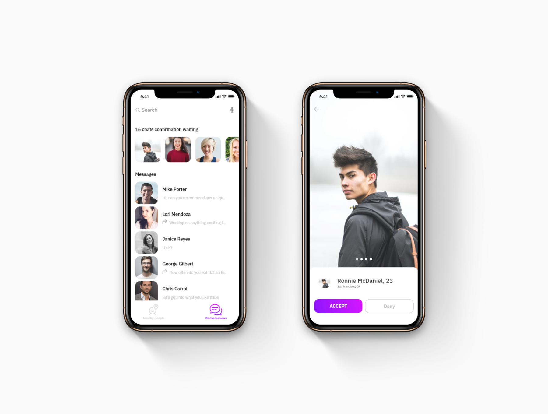 聊天社交相关的APP UI KIT套装模板下载[XD]插图(1)