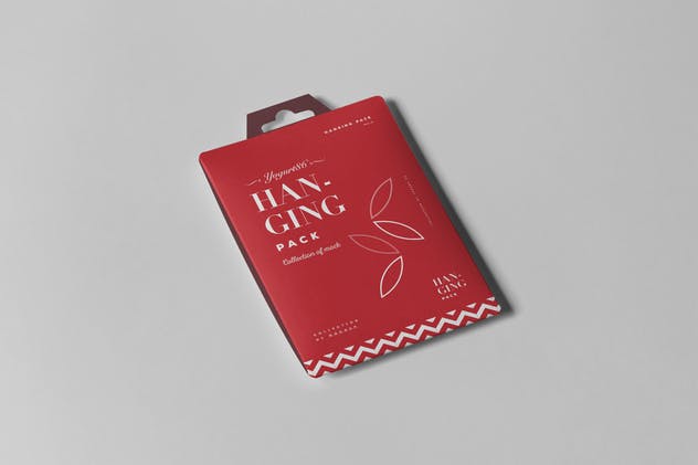 手提纸袋手提包装样机 Hanging Pack Mock-up插图(1)