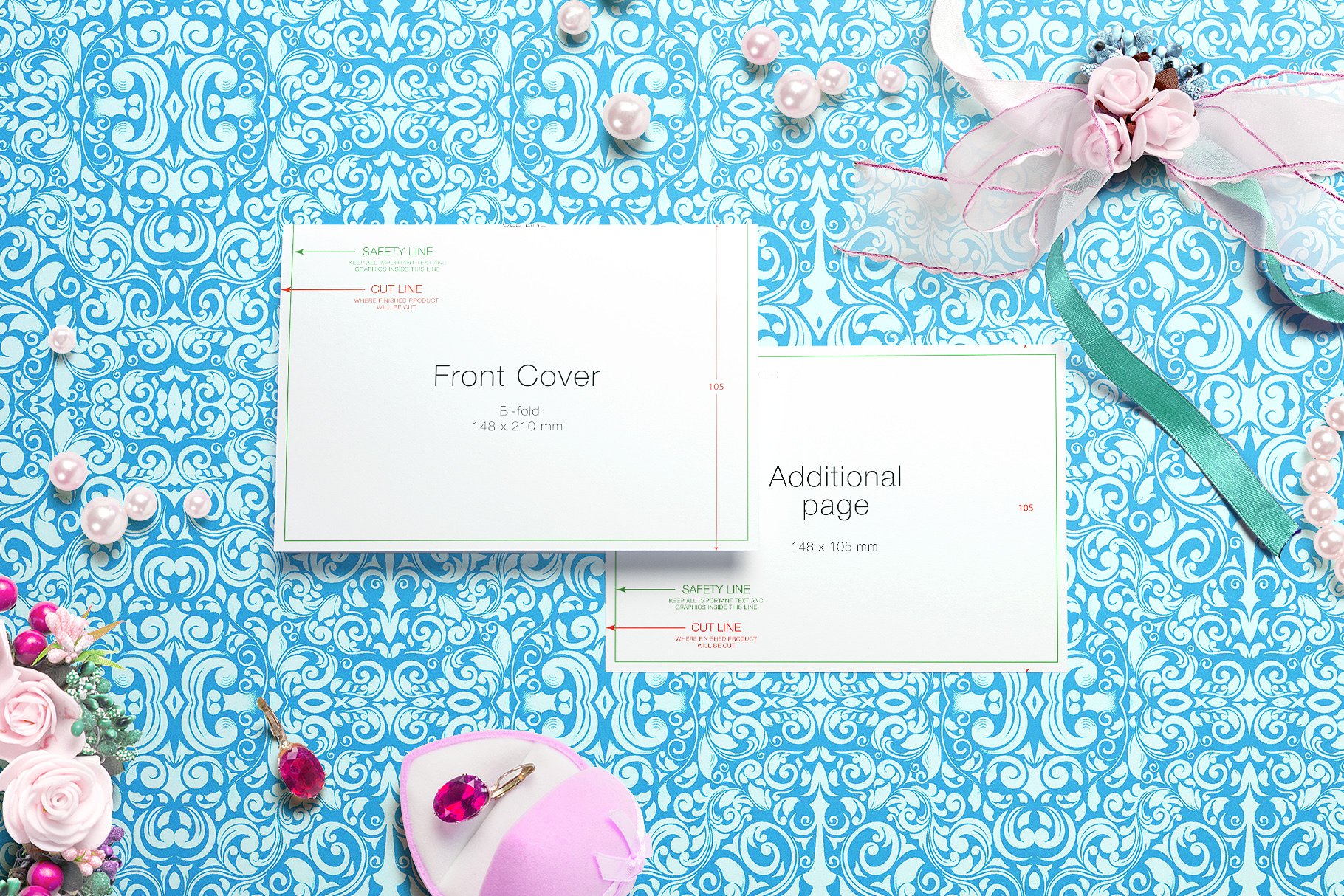 婚礼邀请卡邀请函样机v3 Wedding Greeting Cards mockups v.3插图(1)