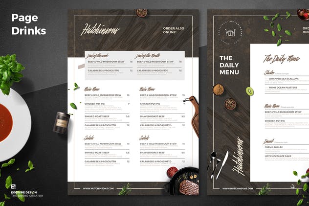 多用途餐饮菜单设计PSD模板 Food Menu插图(2)