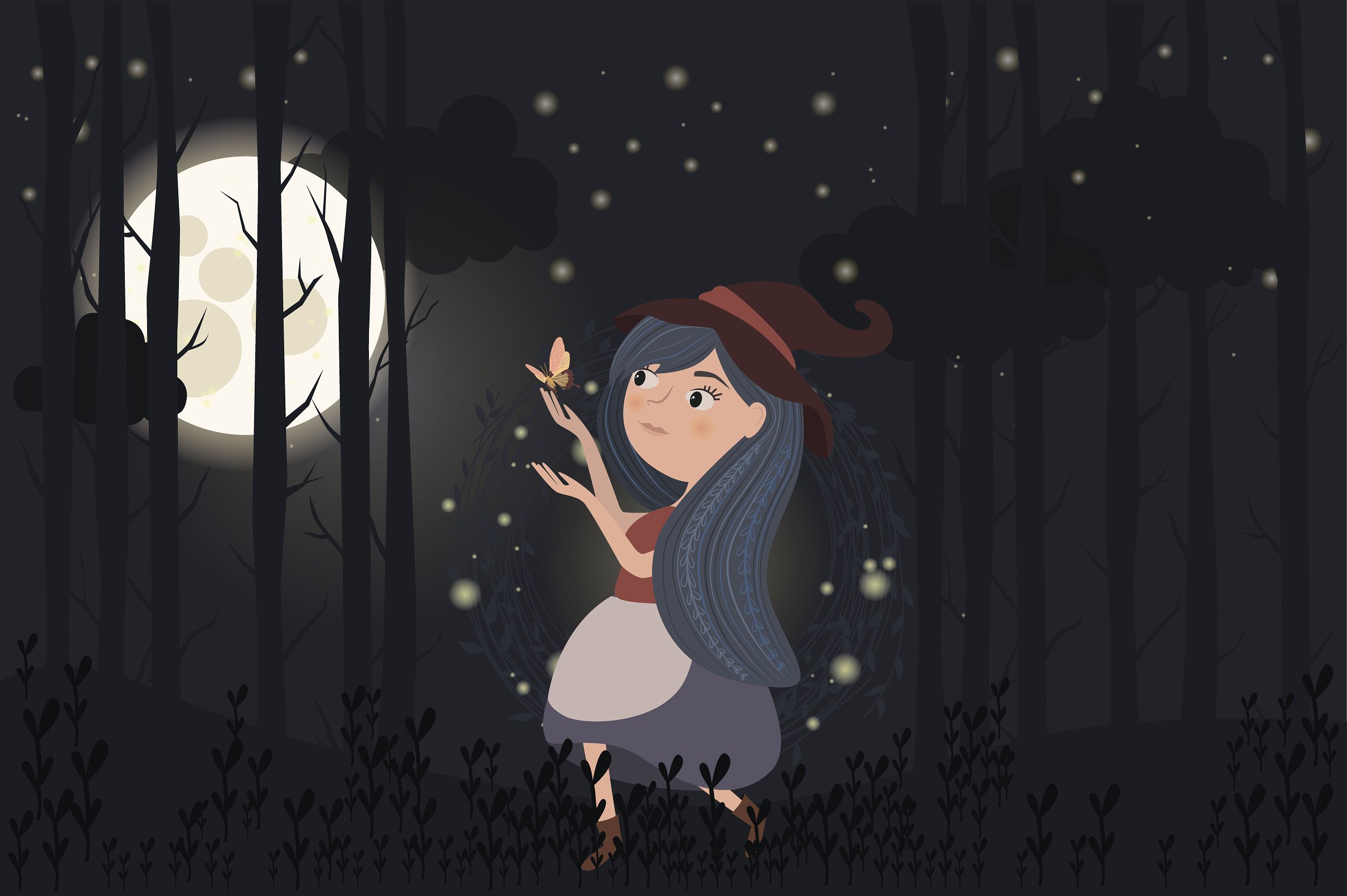 魔术森林剪贴画和卡通插图合集插图(5)