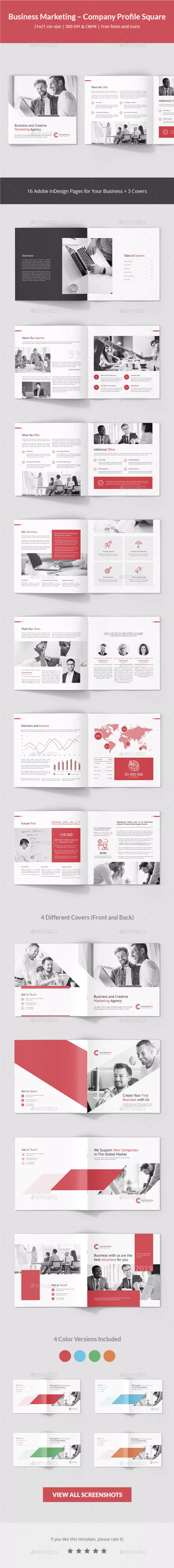 企业营销公司简介宣传册设计模板插图