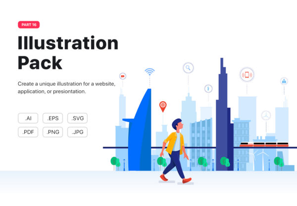 素材库下午茶：10款不同场景的网站设计矢量插画