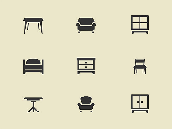 12 枚家具图标素材之家精选sketch素材