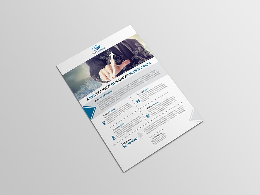 企业简介/介绍传单设计模板 Corporate Flyer #01插图(2)