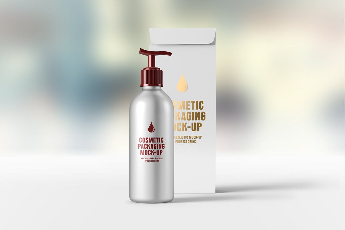 简约风化妆品包装设计展示素材库精选 Cosmetic Packaging Mock-Up插图