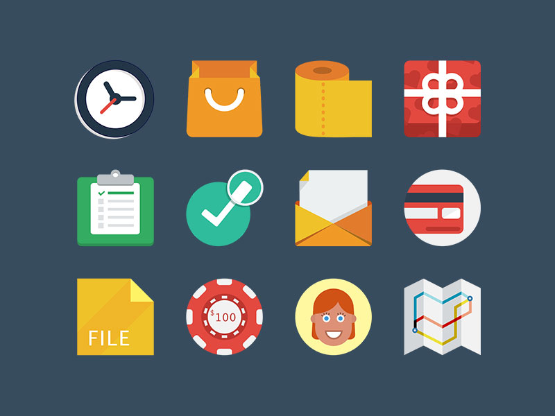 Flat Colorful Icons素材之家精选sketch素材