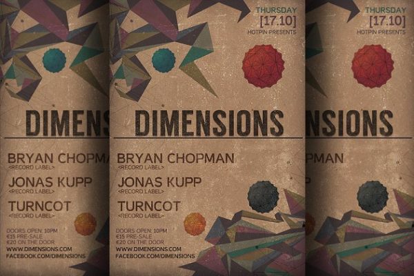 极简主义聚会派对传单模板 Minimal Party Flyer Template