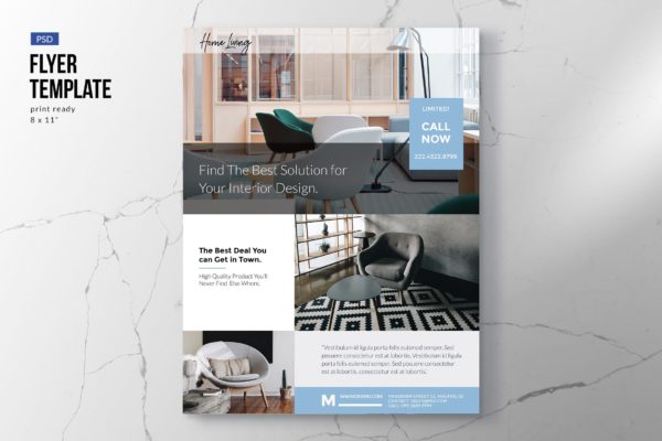 物业/室内设计/家具适用海报传单素材库精选PSD模板 Property, Interior, Furniture Flyer Template