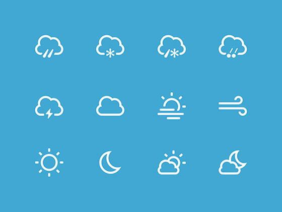 Mini Weather Icons素材之家精选sketch素材
