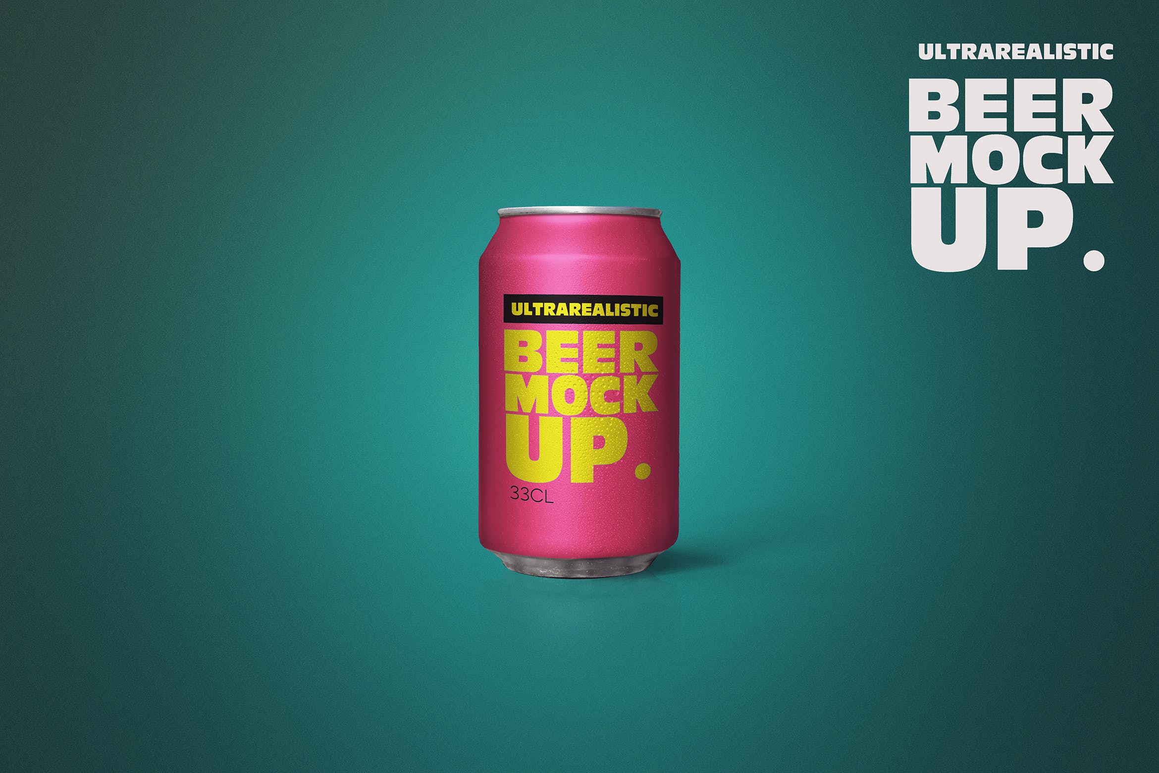 啤酒易拉罐外观设计效果图素材库精选 Clean Beer Can Mockup插图