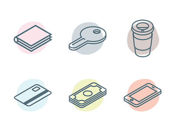 6 枚常见物图标素材之家精选sketch素材