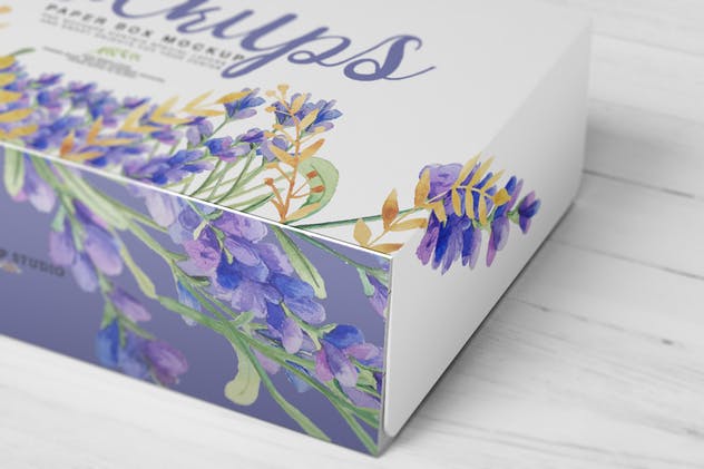 餐饮食品包装纸盒样机模板V5 Paper Box Mockup 05插图(6)