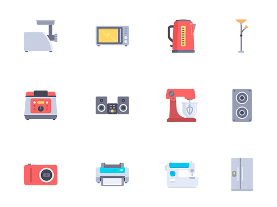 40 枚家用电器扁平图标素材之家精选sketch素材