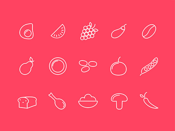 40 Food Icons素材之家精选sketch素材