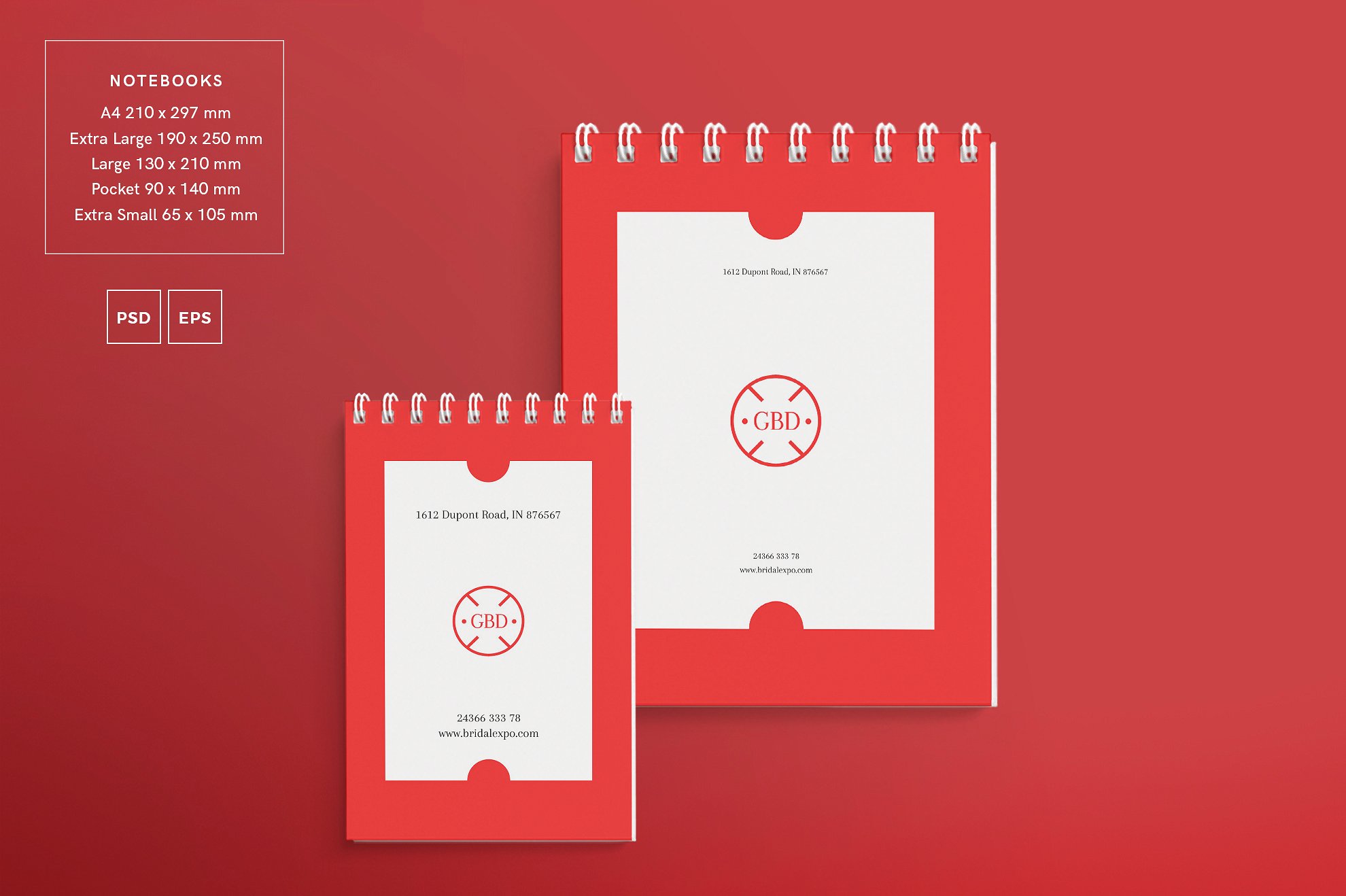 高端红色 VI 设计素材集 Mega Bundle | Bridal Expo (社交+文档+名片+传单+海报模板 )插图(5)
