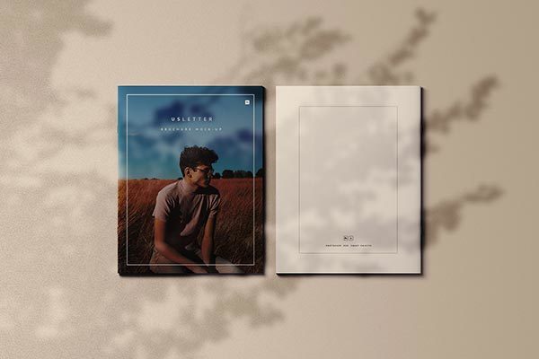 带有阴影效果的时尚高端海报宣传单DM设计VI样机展示模型mockups