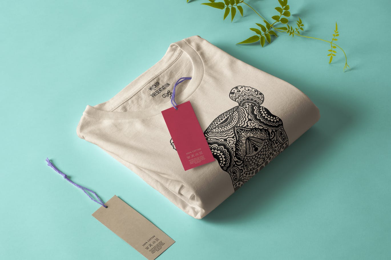 犀牛-曼陀罗花手绘T恤印花图案设计矢量插画素材库精选素材 Rhino Mandala T-shirt Design Vector Illustration插图