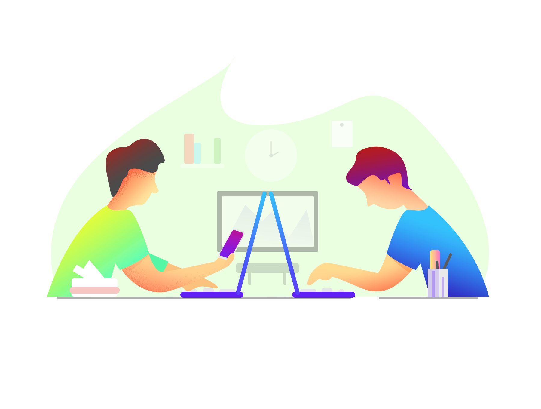 素材库下午茶：多彩的人物角色插画合集[PSD]插图(1)