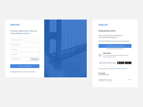 Sign Up and Email Form素材之家精选sketch素材