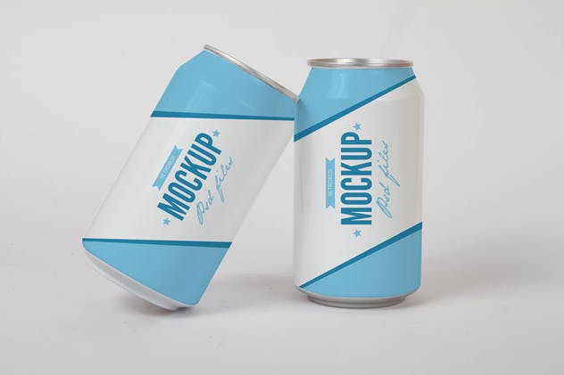 碳酸饮料易拉罐外观设计素材库精选模板 Drink Soda Can Mock Up插图(2)