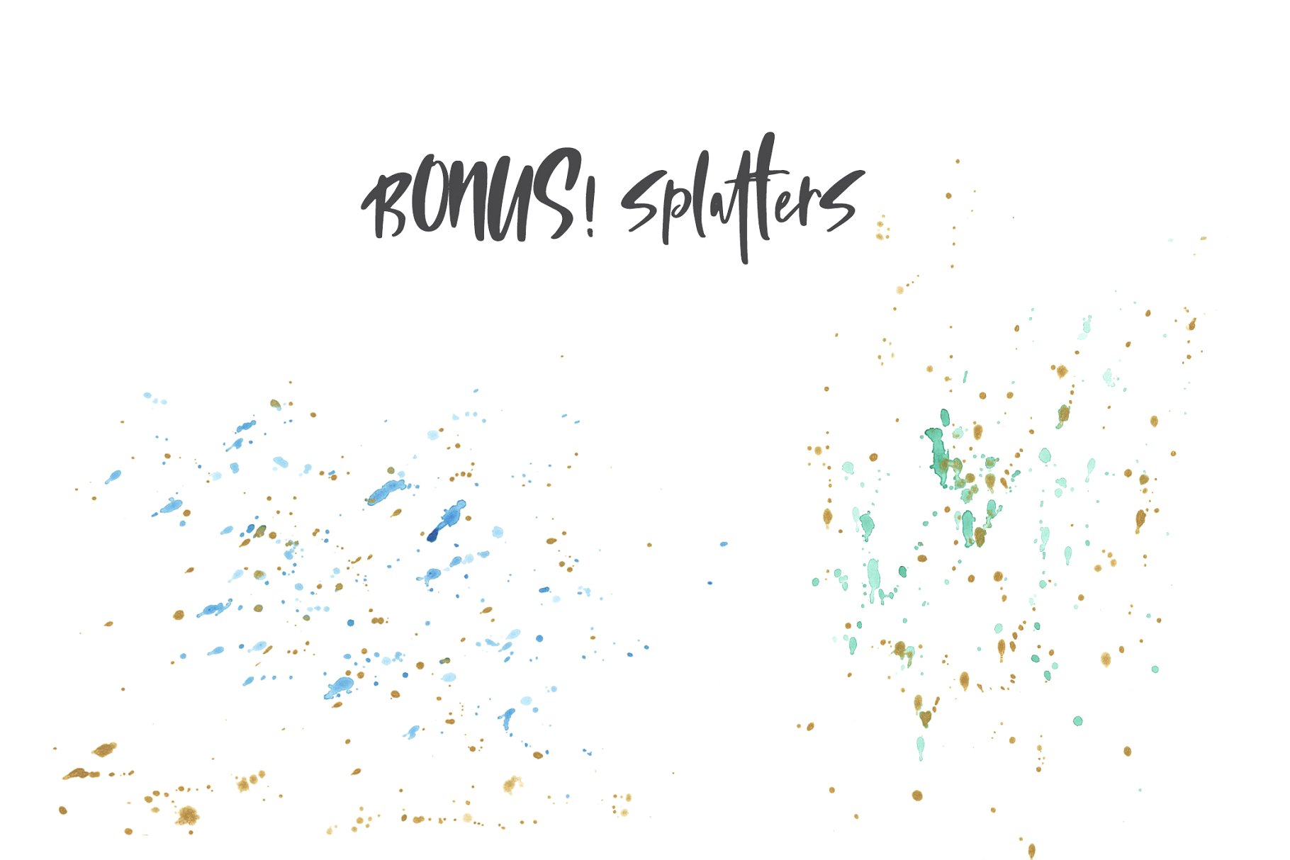 金箔点缀水彩纹理合集 Watercolor and Gold Texture Pack插图(9)