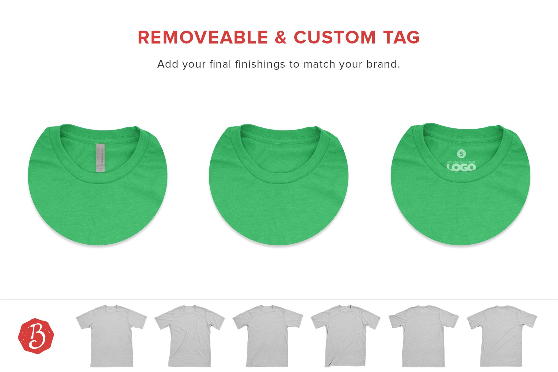 涤棉运动T恤衬衫样机模板 Next Level Poly/Cotton Shirt Mockups插图(3)