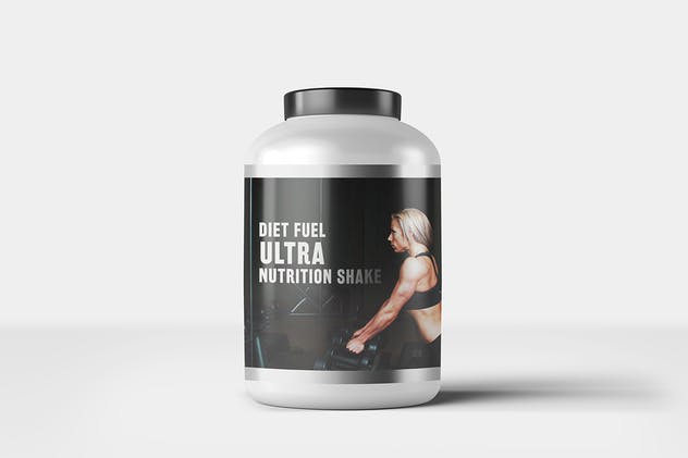 运动营养补充剂包装瓶外观设计样机模板 Sports Nutrition Supplements Bottle Mock-Up插图(3)