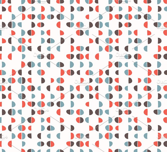 手工绘制樱桃色和黄昏色圆点图案素材 Hand Crafted Dots in Cherry & Dusk插图(2)