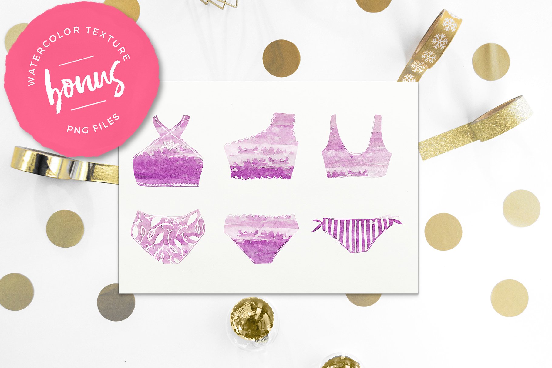 夏日内衣泳衣服饰矢量图形 Summer Wear Vector Graphics插图(5)