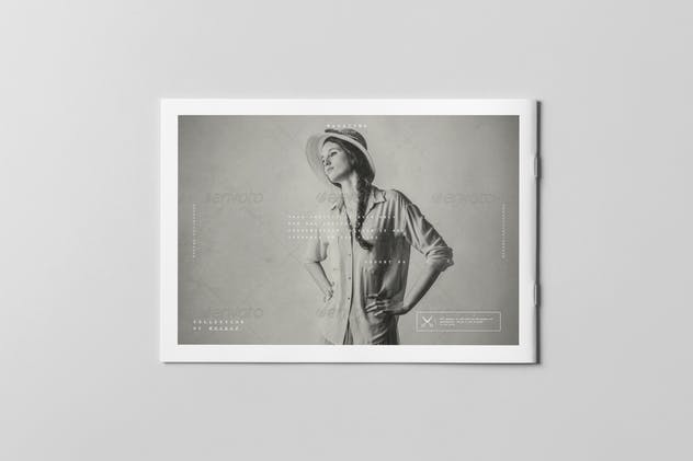 A5规格画册样机 A5 Horiozontal Brochure Mock-up插图(6)