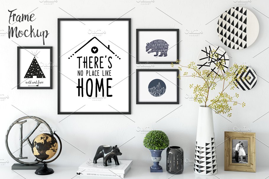 超级相框画框展示样机包 Interior Frame Mockup Bundle Vol 1插图(16)