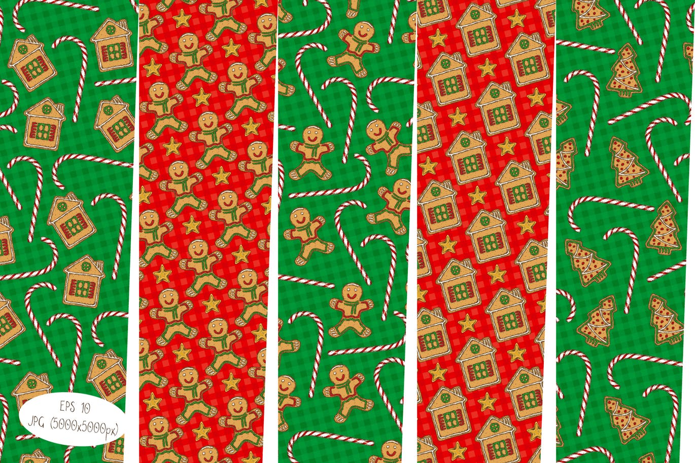 创意圣诞节主题设计矢量图案素材包 Merry Christmas Design Set插图(6)