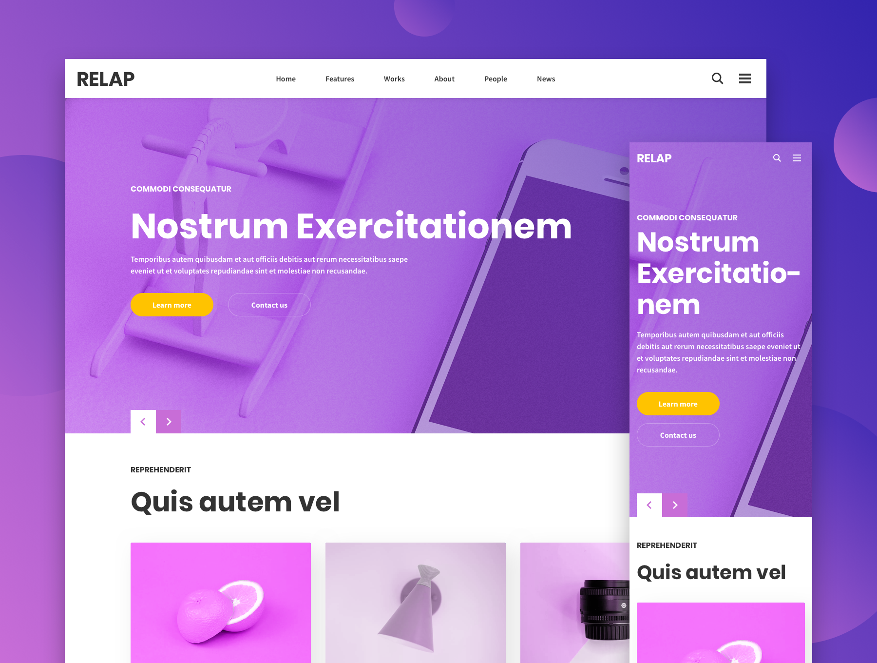 素材库下午茶：时尚的响应式网页着陆页模板企业官网模板下载[XD,Sketch]插图(1)