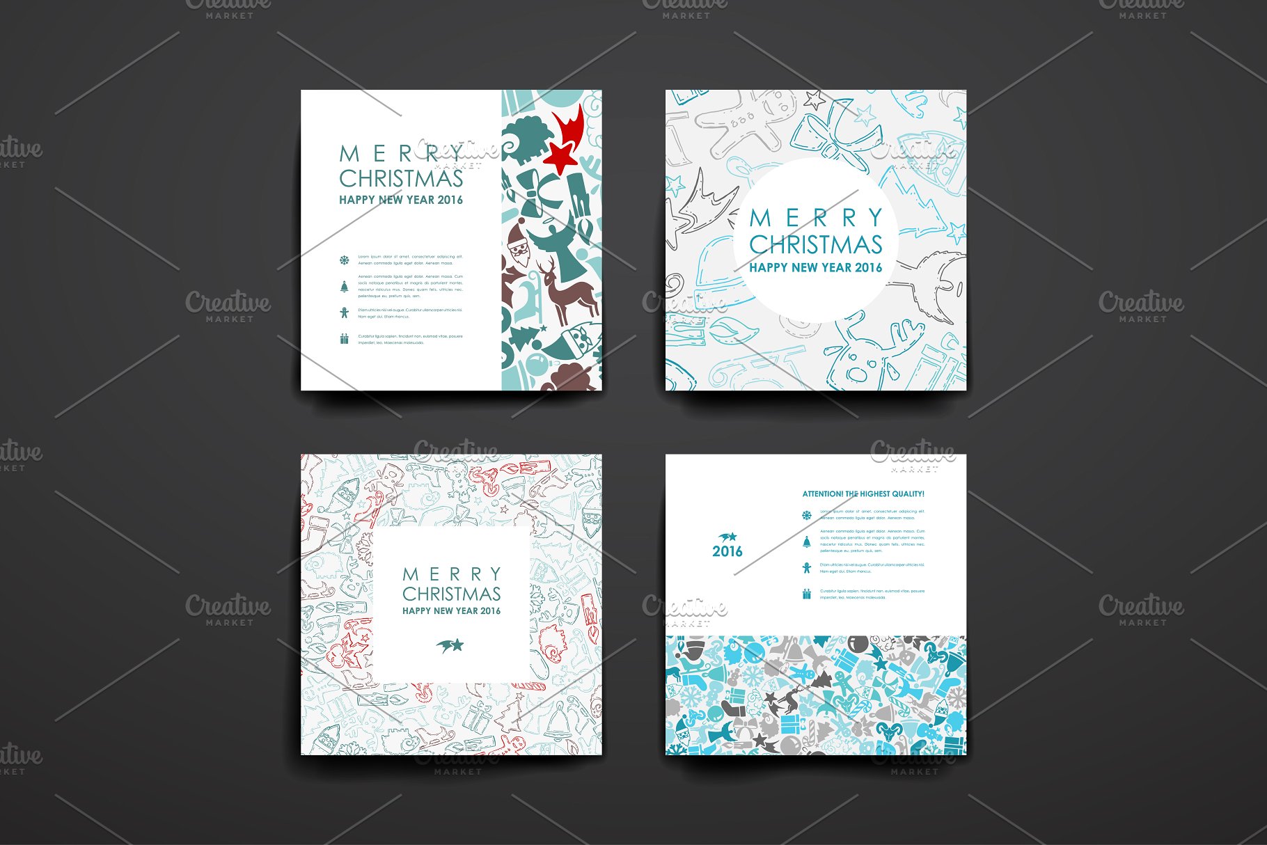 圣诞节主题小册子模板 Merry Christmas Brochures插图(30)