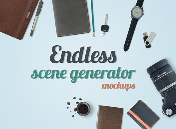 高品质的高端文具餐具生活用品样机展示模型mockups