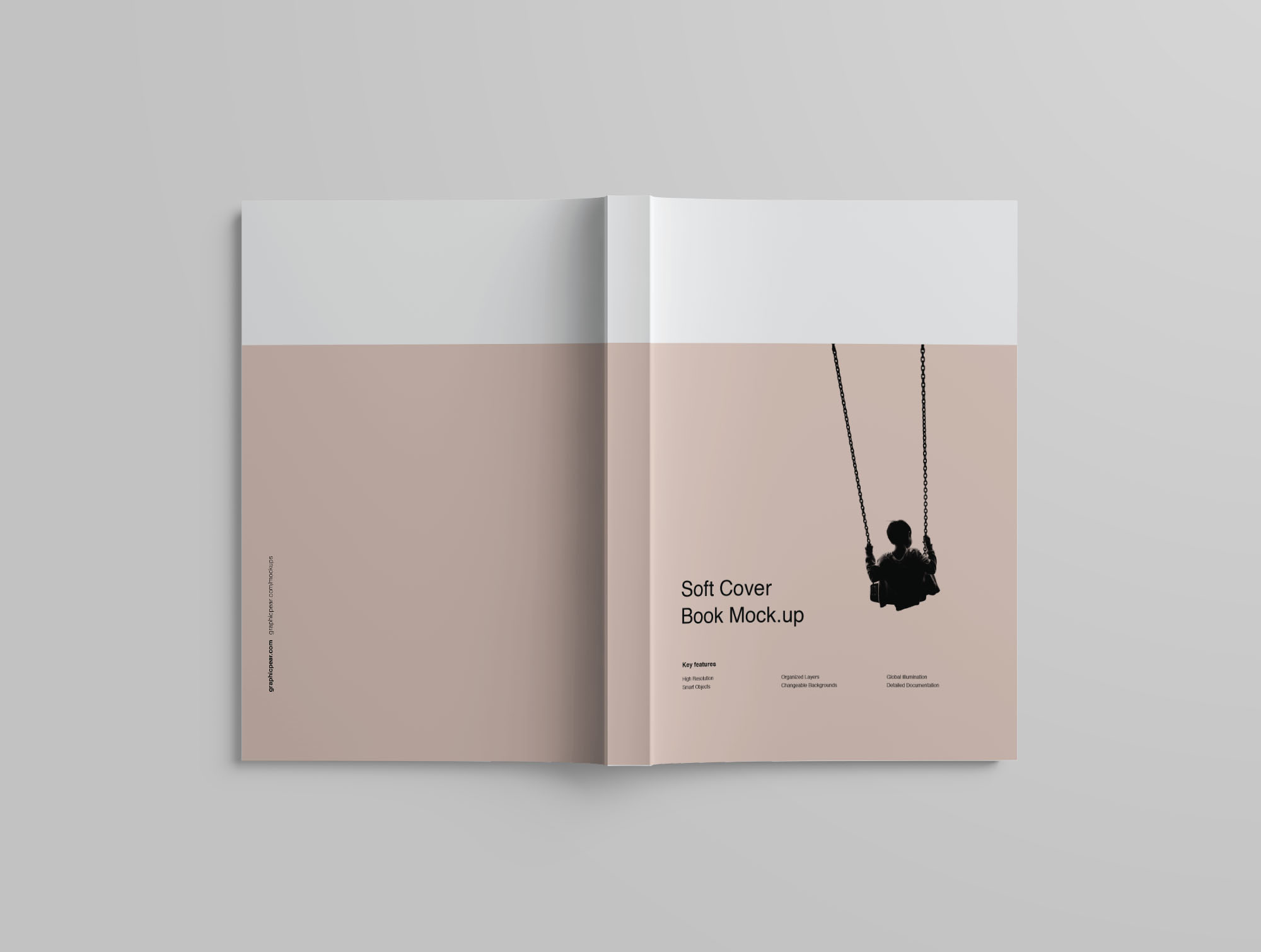 软封面图书设计效果样机模板 Softcover Book Mockup插图(2)