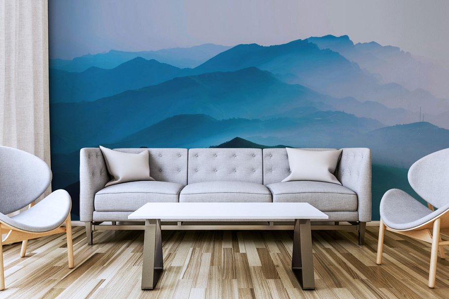 卧室&客厅相框画框样机大合集 10 x Interior Backgrounds 03插图(12)