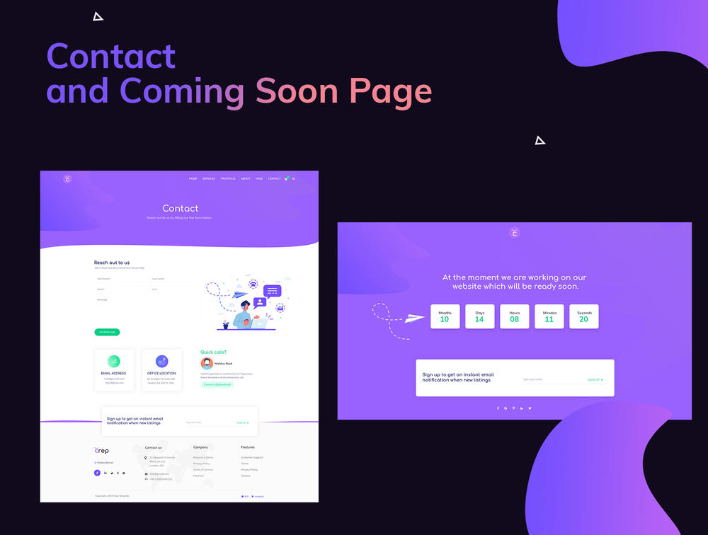 素材库下午茶：精美创意的代理网站UI设计素材库精选模板[XD,PSD]插图(3)
