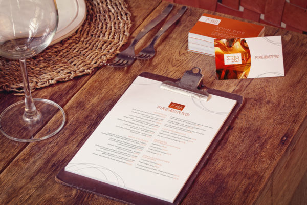 名片/菜单设计品牌VI设计预览样机模板 Business Cards, Menu Mockup