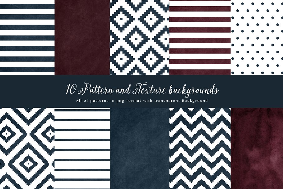 勃艮第水彩花卉艺术剪贴画 Watercolor flower Clip Art-Marsala插图(6)