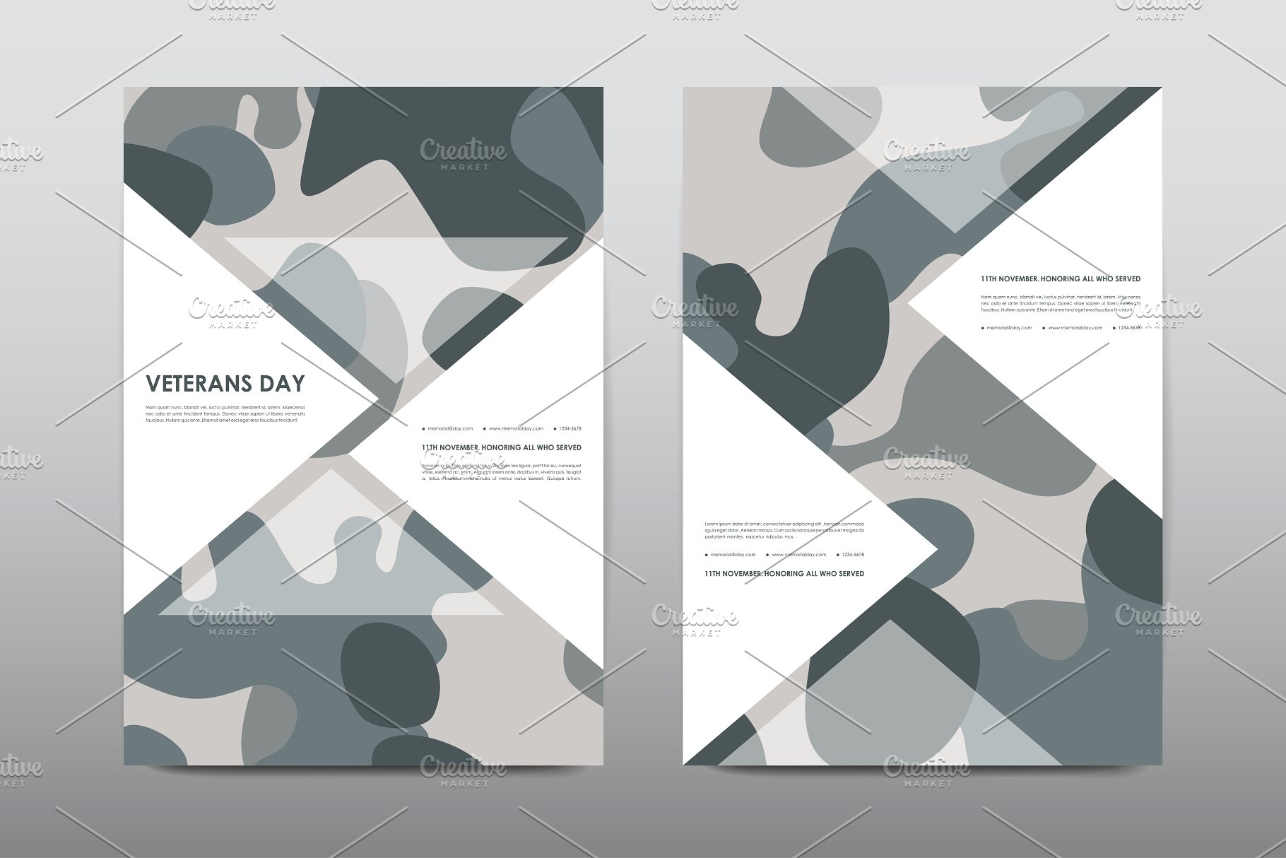 40+老兵节军人宣传小册模板 Veteran’s Day Brochures Bundle插图(18)