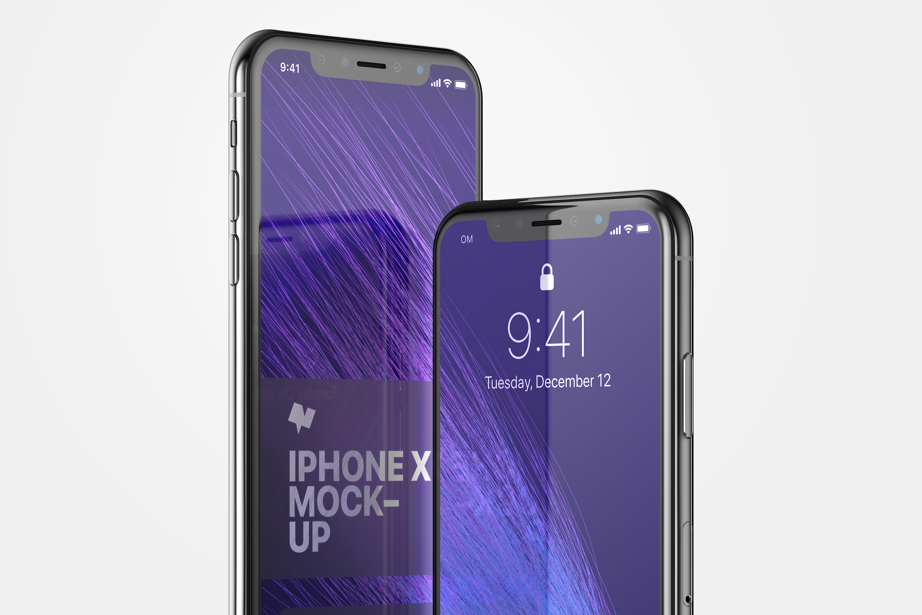 iPhone X手机屏幕设计预览样机模板08 iPhone X Mockup 08插图(2)