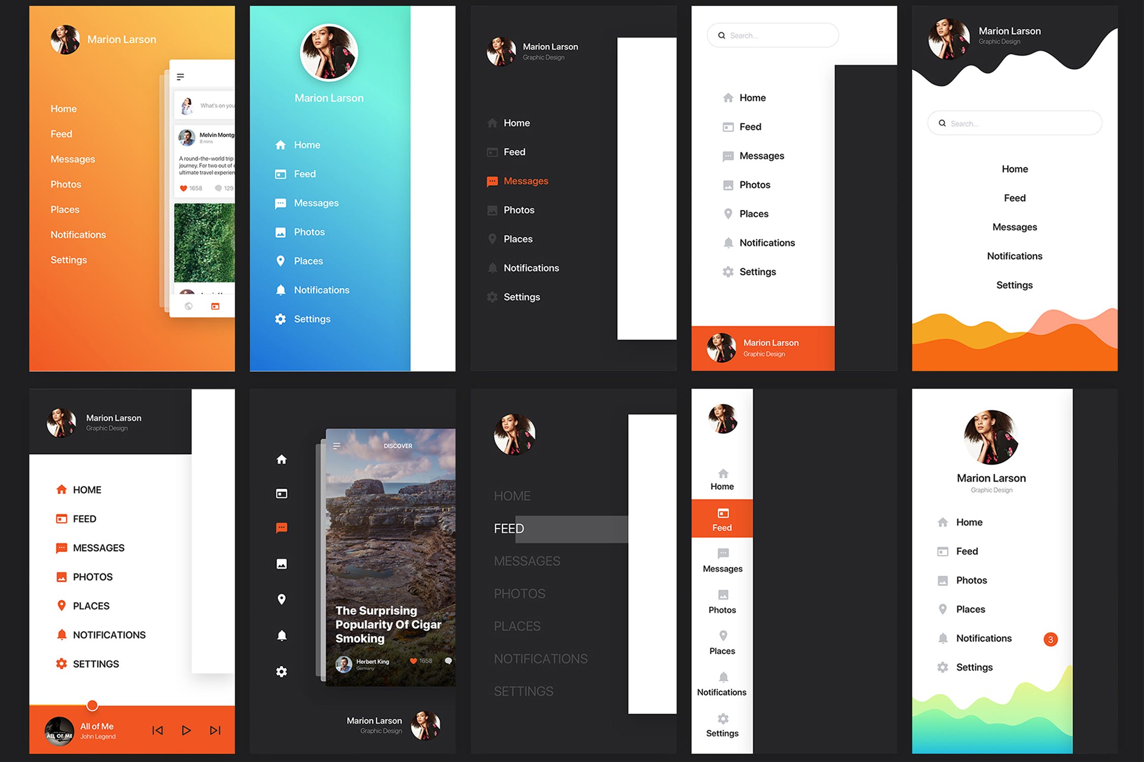 多用途APP应用UI设计套件SKETCH模板 Mocha Mobile UI Kit for SKETCH插图(7)