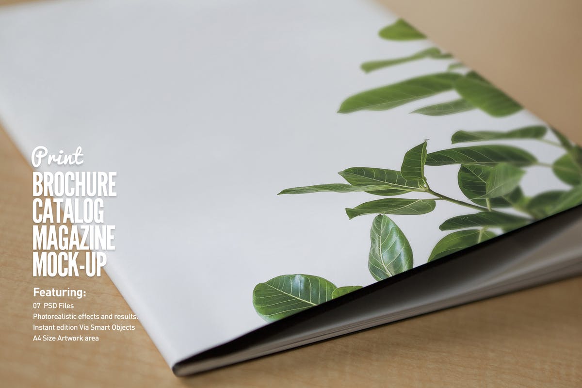 宣传册/小册子/目录设计预览样机素材库精选模板 Brochure / Booklet / Catalog Mock-Up PSD插图