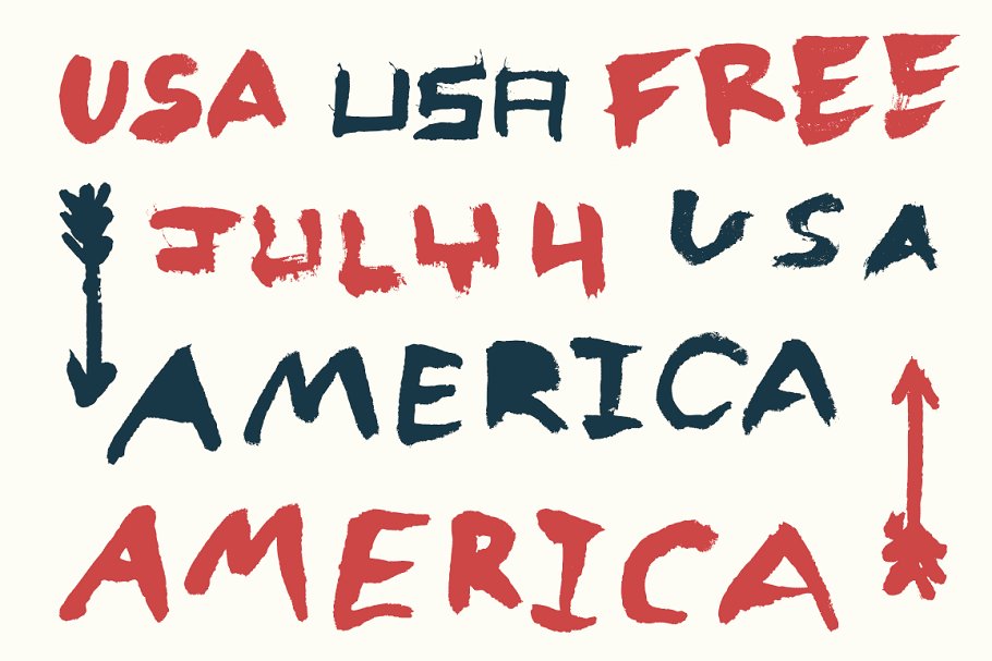 45款手绘美国元素 45 Hand Painted USA Elements插图(3)