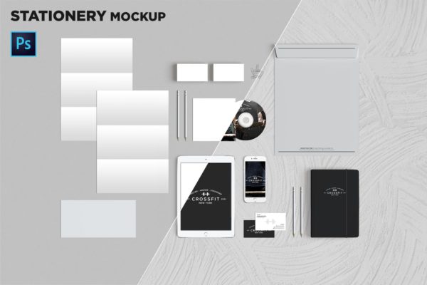 品牌VI标识设计企业办公文具素材库精选模板06 Brand Identity / Stationery Mockup 06